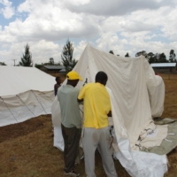 Das Flüchtlingslager entsteht