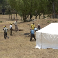 Das Flüchtlingslager entsteht