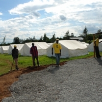 Das Flüchtlingslager entsteht