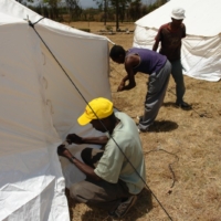 Das Flüchtlingslager entsteht