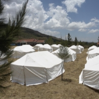 Das Flüchtlingslager entsteht