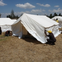 Das Flüchtlingslager entsteht