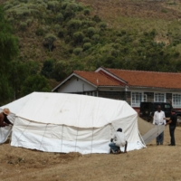 Das Flüchtlingslager entsteht