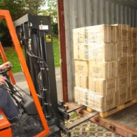 Verladen des Containers