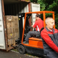 Verladen des Containers